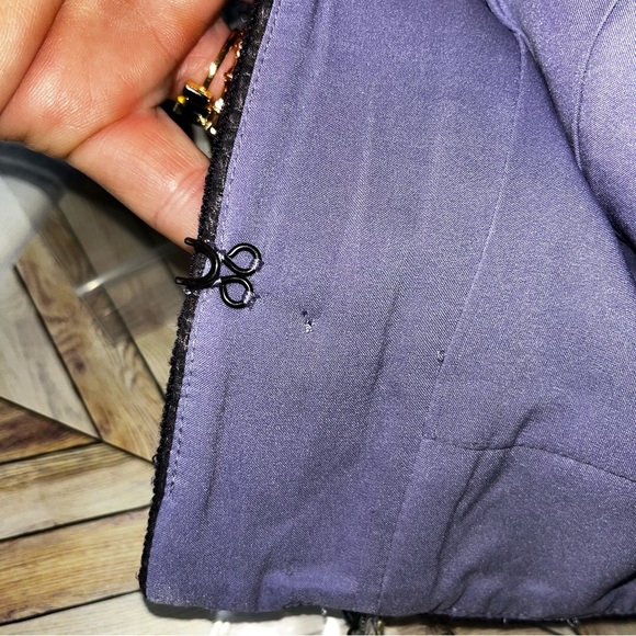 Rebecca Taylor 2 Pc Purple Tweed Dress Jacket‎ A Line Silk Classic Retro Office - Picture 11 of 16